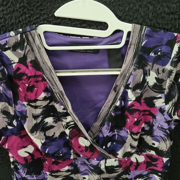 Axcess Womens Top Multi-Color Size Small 100% polyester Cap Sleeve Floral Design - Picture 8 of 12
